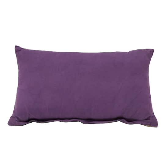 21" x 12" Purple Floral Lumbar Pillow by Ashland®